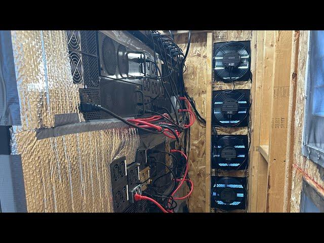 Crypto mining shed hot isle and networking complete!