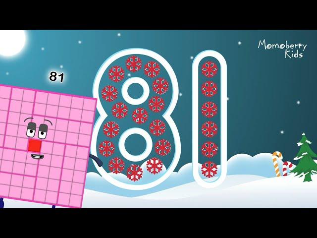 Numberblocks 81 Magic Run Special Christmas - Numberblocks Adventure | Number Counting Go Snowy