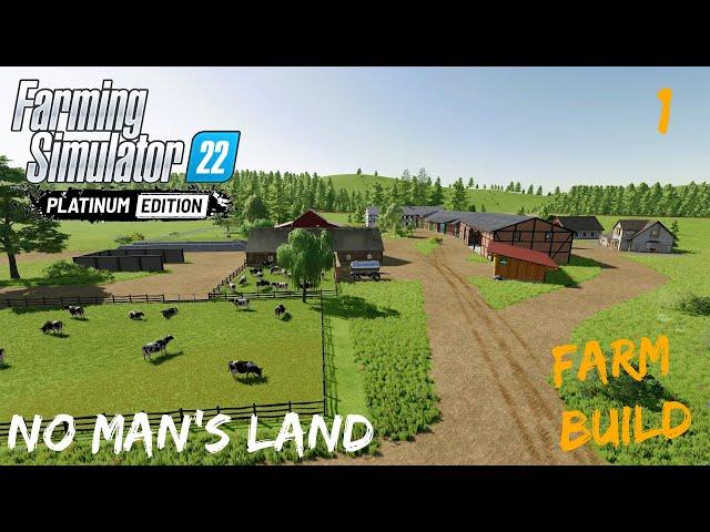 Building A Small Starter Farm On No Man's Land | Fs 22 Timelapse