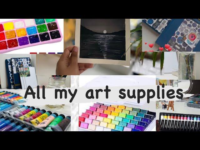 All My Art Supplies I| Drawing Materials ||Useful drawing materials || Bubbly Fatima #artsupplies