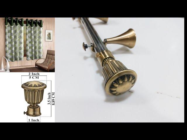 Curtain Holder Set(Antique Brass) Curtain Rod Holder | Curtain Accessories For Home Decor