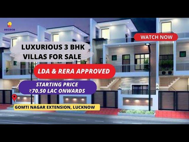 Luxurious 3 BHK Villas For Sale in Gomti Nagar Extension, Lucknow |️+91-7428092718