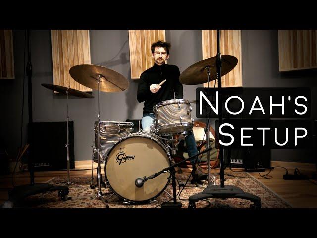 Noah's Setup! Moon Glow Satin Flame - Round Badge Progressive Jazz Kit