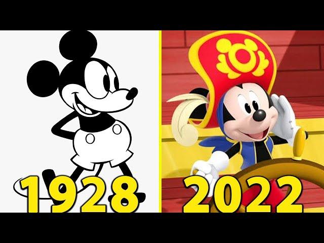 (1928-2022)Evolution of Mickey Mouse in Cartoon, Movies& TV