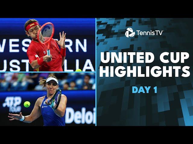 Rybakina vs Bouzas Maneiro, Zhang vs Mouteiro & More!  | United Cup 2025 Highlights Day 1