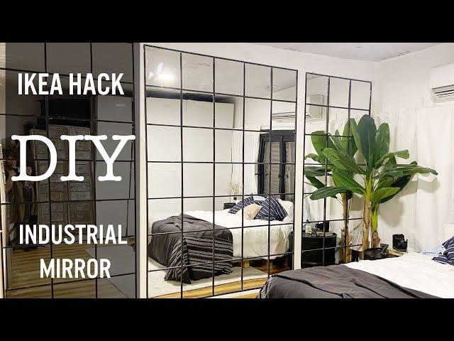 IKEA HACK DIY Industrial Mirror wall for 60$! // How to mirror wall