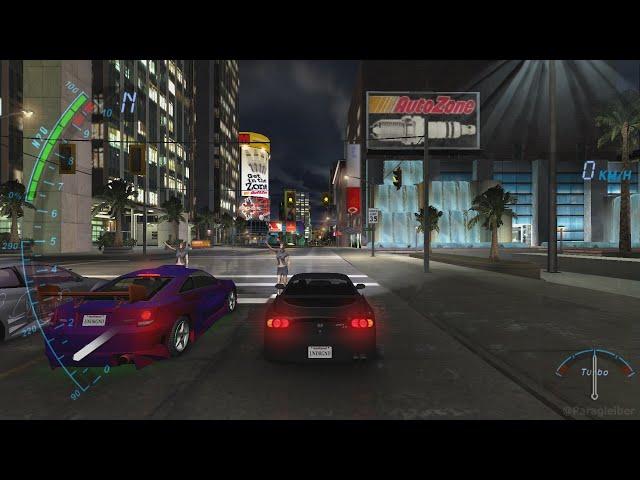 NFS Underground - Drag Race vs Train and Heavy Traffic