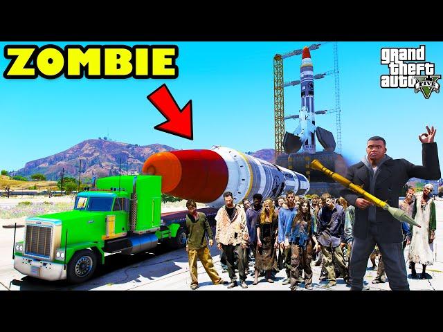 Franklin Trying To Survive The Biggest Zombie Apocalypse In GTA 5!