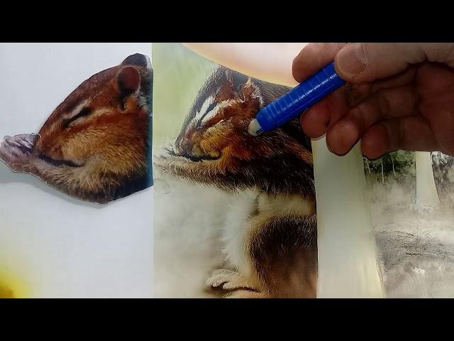 How to paint photorealistic fur using an airbrush and different tools