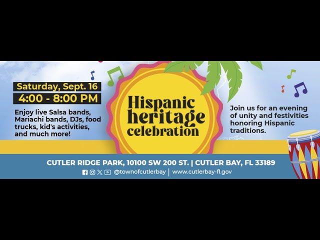 Town of Cutler Bay's Hispanic Heritage Celebration Invite