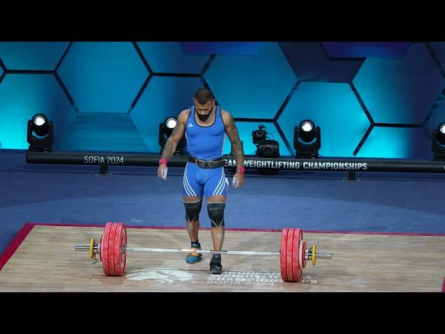 Bozhidar Andreev (BUL) new European Record and gold medal clean and jerk - Mens 73 kg class