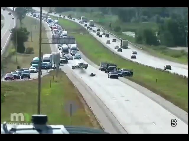 MnDOT Video from the Serious Crash Scene on I-35 in Lakeville, Minnesota