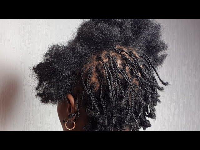 Mini braids on short natural hair/4c hair