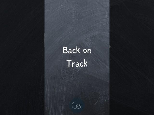 Back on Track What Does it Mean? #english #explained #back #track #idioms #phrases #expression