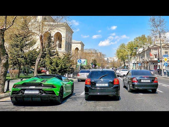 Driving in Baku streets (April 14, 2022) Baku city , Azerbaijan - DRIVING TOUR 4K - Downtown