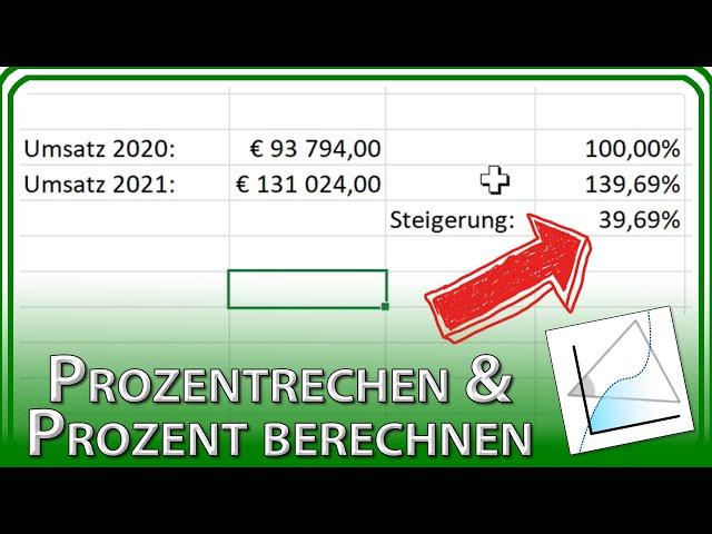 Prozentrechnen & PROZENT berechnen (Umsatz, Veränderung) - Excel Grundlagen Tutorial & Anleitung