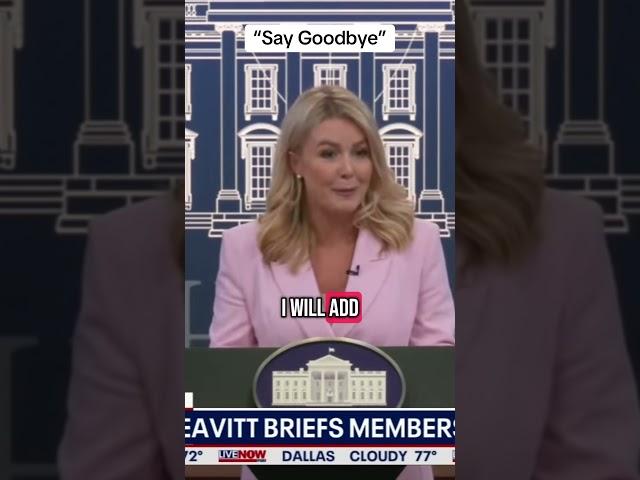 Goodbye: Karoline Leavitt discusses “men in women’s sports”