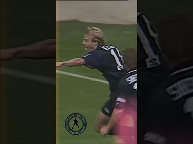 Jurgen Klinsmann’s first Tottenham goal #diver #klinsmann #tottenham #goalcelebration #torjubel