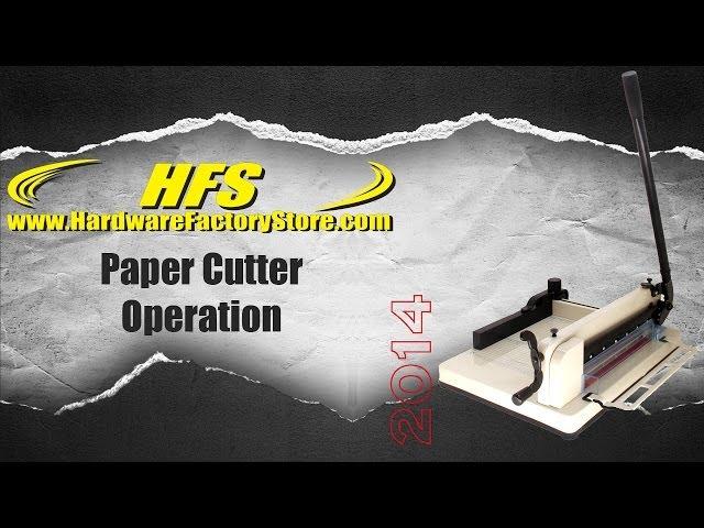 HFS Guillotine Paper Cutter Operation