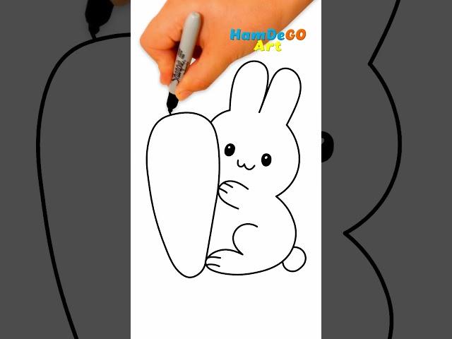 How to draw a cute rabbit easy  Drawing for beginners #art #drawing #rabbit