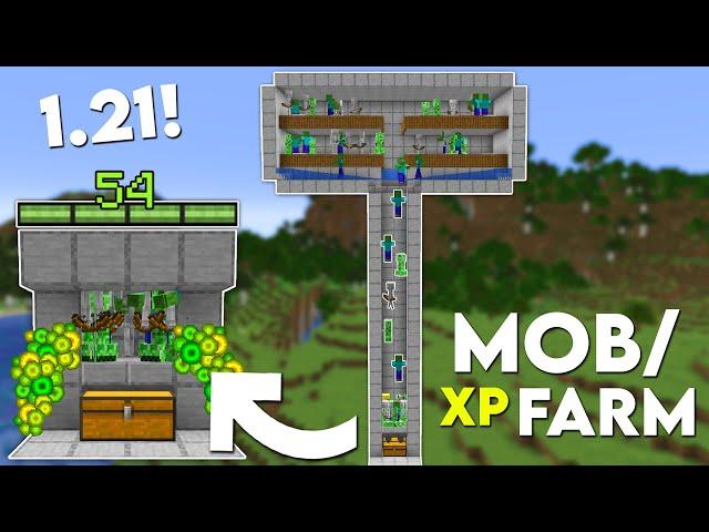 Minecraft EASIEST MOB XP FARM Tutorial! 1.21 (Improved Version)