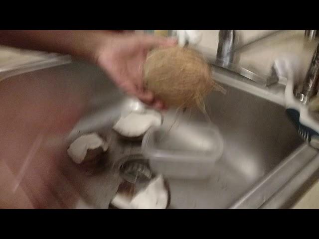 How to open a coconut