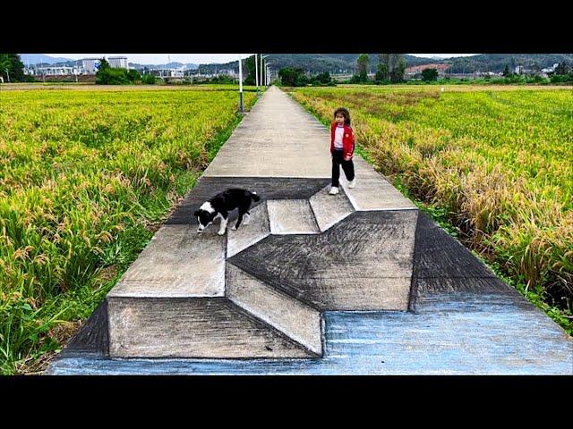 3D Art Paint, Drawing 3D Art On The Road For Fun ,How to Draw 3D Art