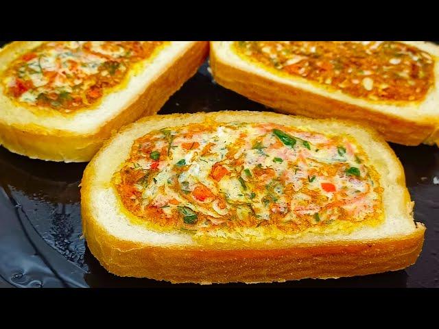 Беру ХЛЕБ с Яйцами и ДЕЛАЮ Гениальный ЗАВТРАК на СКОВОРОДЕ!