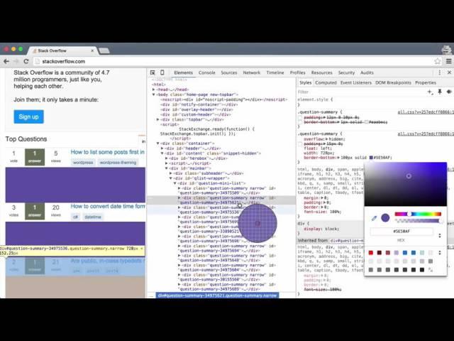 Chrome Developer Tools (Devtools) Tutorial Introduction for Beginners