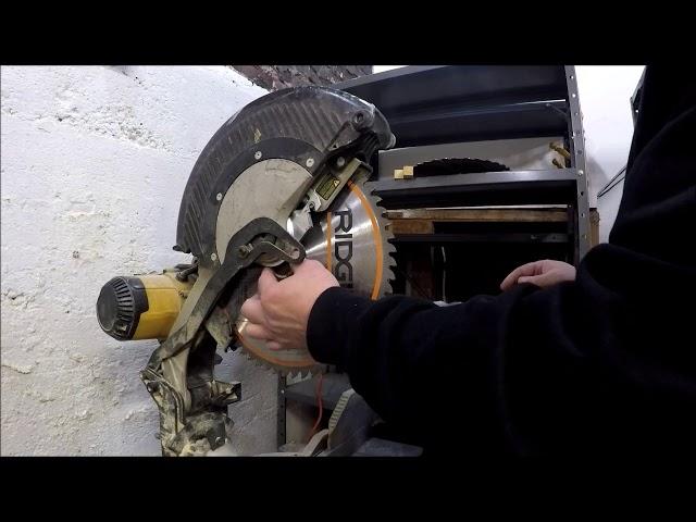 5/8 to 1 inch arbor adapter on a dewalt dw716 12" miter saw