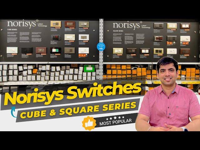 NORISYS Modular Switches and Sockets | Cube Vs Square Series | Glass/Wood/Metal/Marble Plates Review