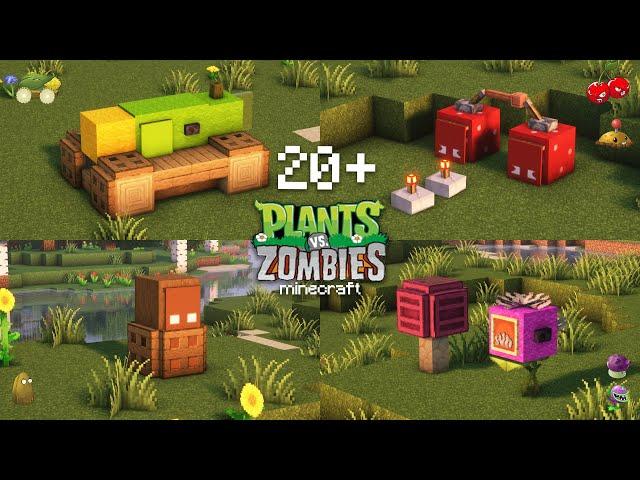 I built 20+ Plant vs Zombies in Minecraft | JMOX BUILD️