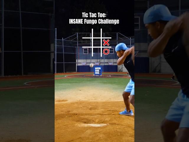 INSANE Baseball TIC TAC TOE Fungo Challenge! #shorts