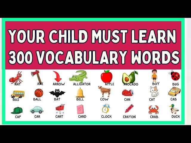 READ and LEARN 300 VOCABULARY WORDS for CHILDREN -- Improve Reading and Vocabulary Skills