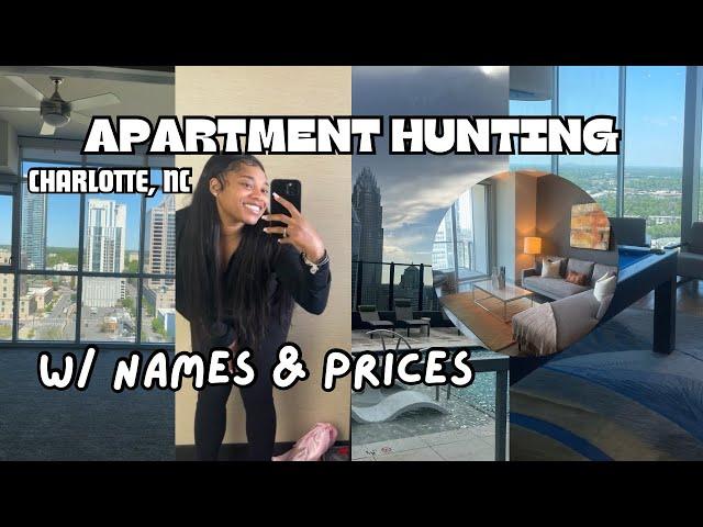 LUXURY APARTMENT HUNTING| CHARLOTTE, NC| w/ PRICES & NAMES | MOVING DIARIES ep.1 