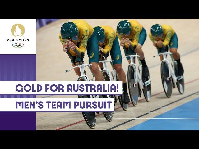 Australian Quartet Strike Gold! | Men's Team Pursuit | #Paris2024 Highlights