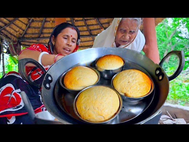 মাটির উনুনে দোকানের মতো নরম তুলতুলে পাউরুটি বানানো | homemade pav bread recipe in gas/mud oven