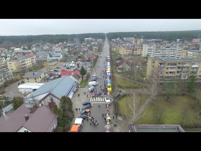 Flight Over Small Town, Fair On Street 8 - cutestockfootage.com