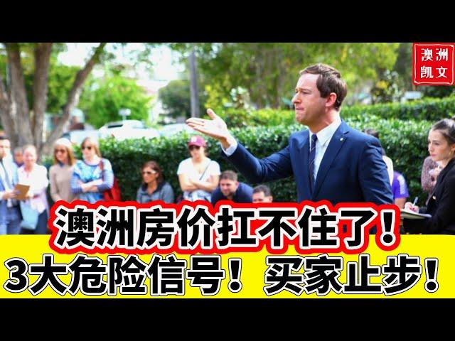 澳洲房价扛不住了！3大危险信号！买家止步！【凯文房观423】