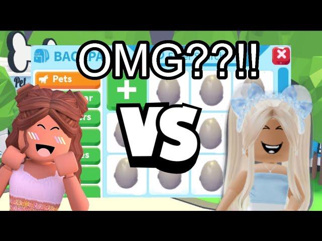 Moon egg opening challenge SIS VS SIS in adopt me! (WE GOT SO LUCKY!)