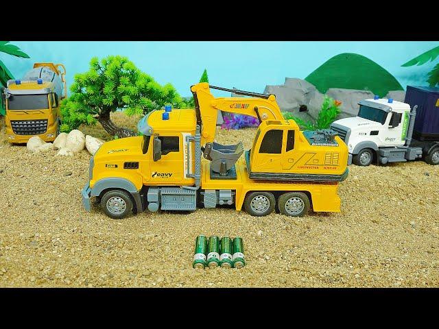 Unboxing RC Excavator Truck Car Toy & Test Construction Vehicles