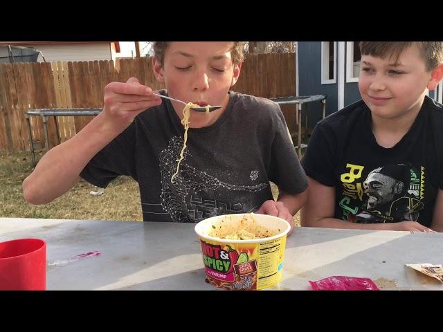 Trying SPICY Ramen Noodles!!-Stop Motion Brothers