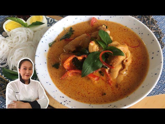 Thai Curry • How To Make Thai Red Curry Chicken (紅咖哩雞肉) |ThaiChef Food