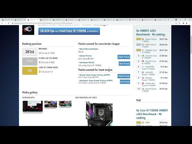 HWbot score round up #20: 7.9GHz FX8320, Samsung 1Gbit G-die, 6.65GHz i3 7350K and more!