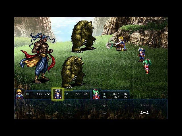 Final Fantasy 6 VI not Pixel Remaster Terra , Edgar , Locke Meet Shadow, Recruits Sabin