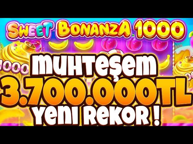 SWEET BONANZA 1000  YENİ SLOT OYUNU  3.7MİLYON YENİ REKOR GELDİ 1000X FIRTINASI MUHTEŞEM KAZANÇ