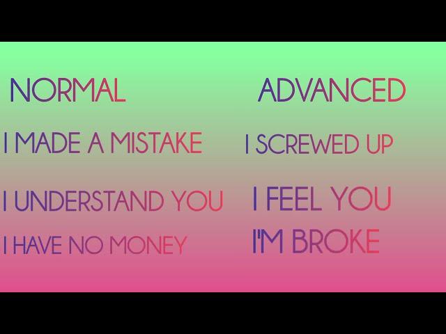 Normal vs Advanced English sentences | English grammar | Educational content