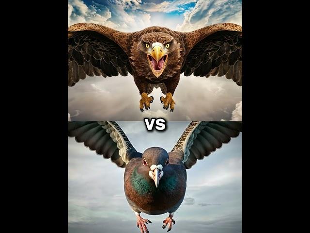 Eagle vs Vultures vs ( falcon, crow,  owl, seagull, Duck, toucan bird, Macow, pigeon).