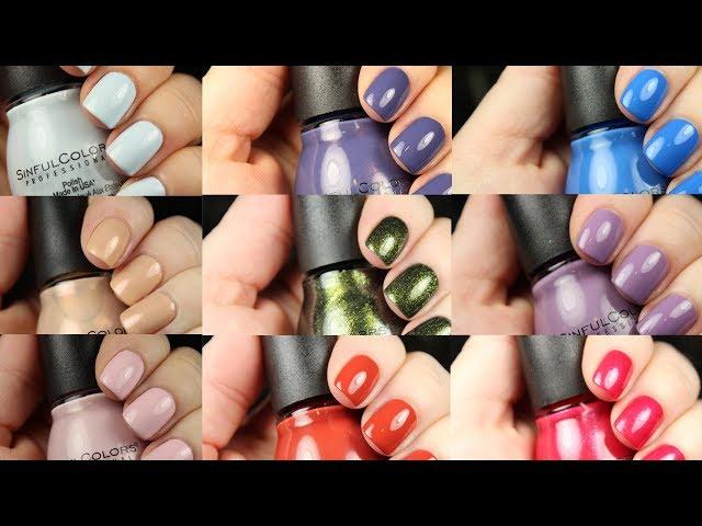 Sinful Colors | New Polishes for 2018 | Live Application Review