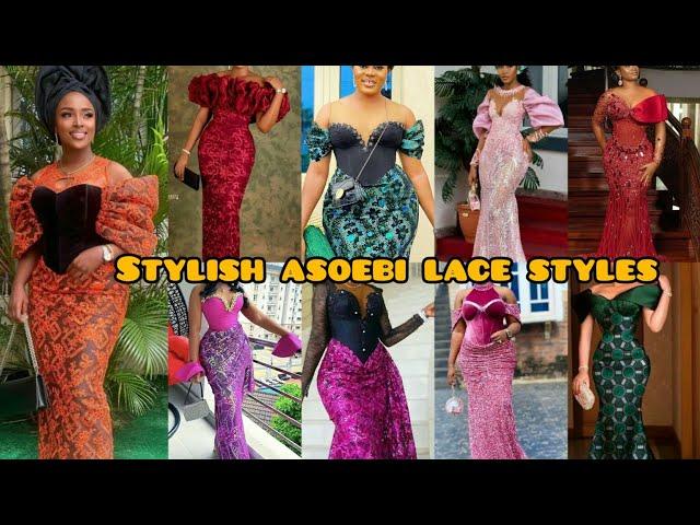 Stunning asoebi lace styles 2024 | Lace dress designs for owanbe | Ankara styles